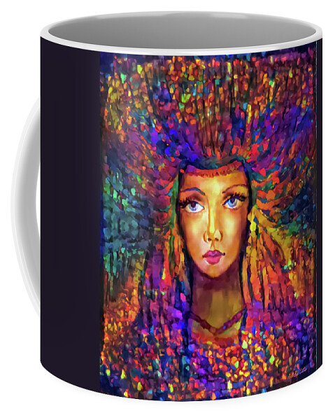 Beautiful Nymph Coffee Mug featuring the painting Beautiful Nymph 3 by Lilia S