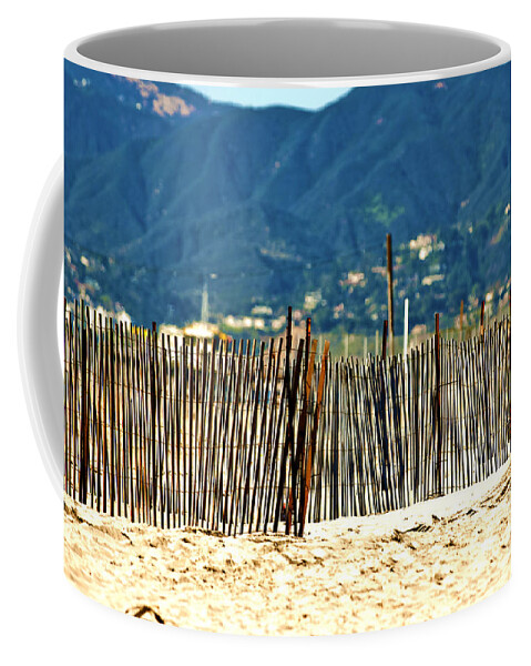Santa Monica Beach Coffee Mug featuring the photograph Beautiful Santa Monica beach by Micah May