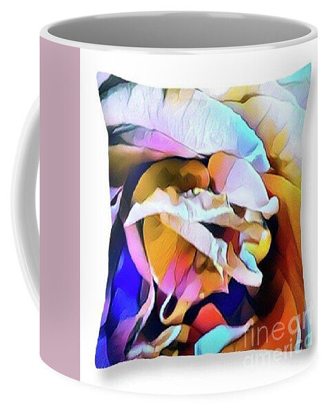 Beautiful Intentions Throw Pillow With Soft Pastel Colors Coffee Mug featuring the digital art Beautifully Intensions by Gayle Price Thomas