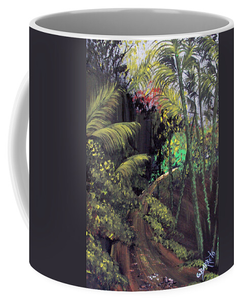 Yunque In Puerto Rico Coffee Mug featuring the painting Beauty around us 3 by Gloria E Barreto-Rodriguez