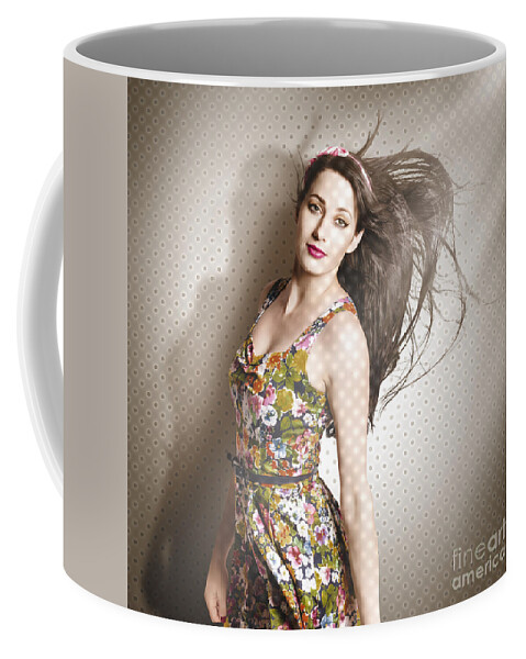 Hair Coffee Mug featuring the photograph Beauty salon pinup by Jorgo Photography