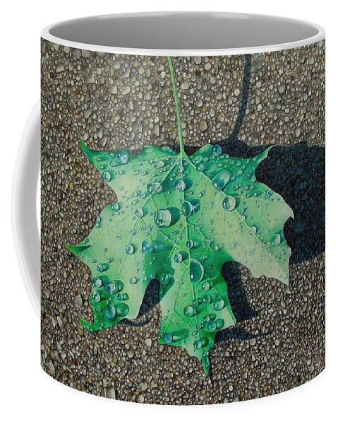 Leaf Coffee Mug featuring the drawing Bedazzled by Pamela Clements