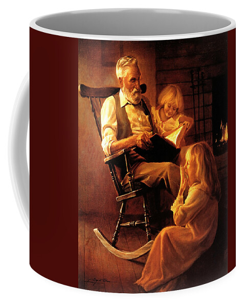 Storytime Coffee Mug featuring the painting Bedtime Stories by Greg Olsen