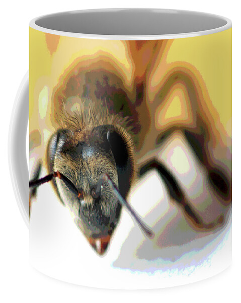 Macro Coffee Mug featuring the photograph Bee in Macro 5 by Micah May