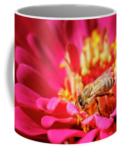 Bee Coffee Mug featuring the photograph Bees Business by Rick Deacon