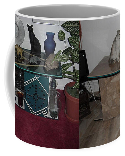 Wood Cabinet Coffee Mug featuring the mixed media Before and After by Val Oconnor