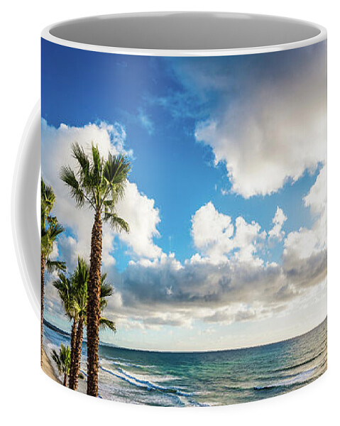 Beach Coffee Mug featuring the photograph Before Sunset at Swami's Beach by David Levin
