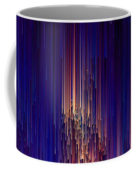 Glitch Coffee Mug featuring the digital art Beglitchment - Pixel Art by Jennifer Walsh