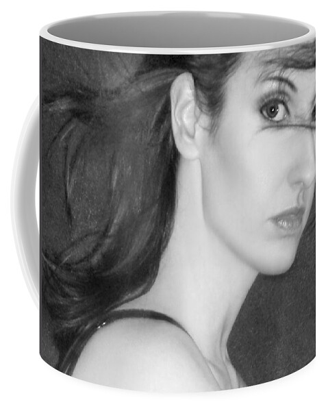 Beautiful Coffee Mug featuring the photograph Behind her eyes secrets sleep by Jaeda DeWalt