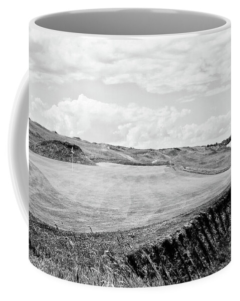 Links Coffee Mug featuring the photograph Behind No.17 - BW by Scott Pellegrin
