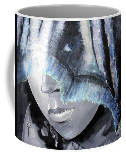 Portrait Coffee Mug featuring the photograph Behind the Butterfly Wing by Jodie Marie Anne Richardson Traugott     aka jm-ART
