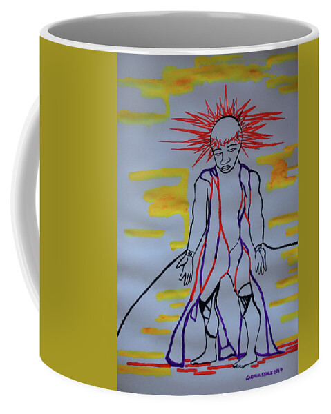 Jesus Coffee Mug featuring the painting Behold Your King by Gloria Ssali