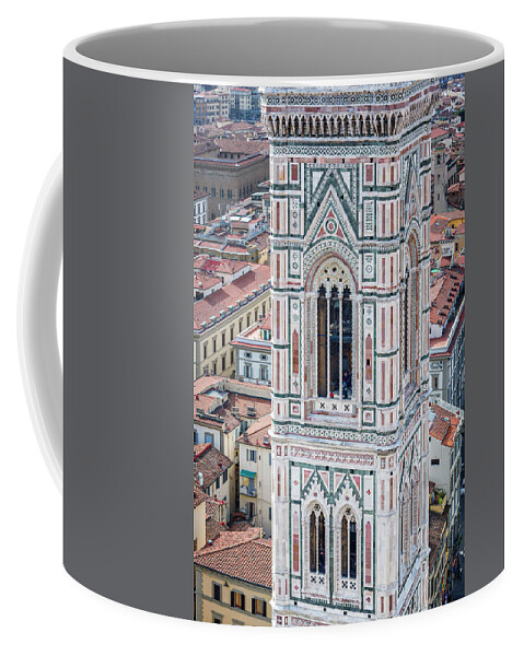 Campanile Coffee Mug featuring the photograph Bell Tower Florence Italy by Joan Carroll