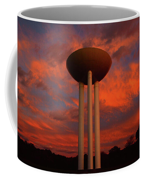 Bell Works Coffee Mug featuring the photograph Bell Works Transistor Water Tower by Raymond Salani III