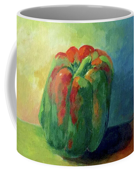 Bell Pepper Coffee Mug featuring the painting Bella Pepper by Jane Ricker