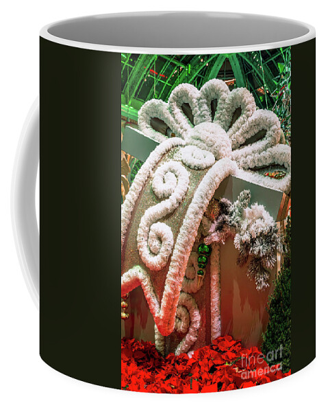 Bellagio Conservatory Coffee Mug featuring the photograph Bellagio Conservatory Giant Christmas Present by Aloha Art