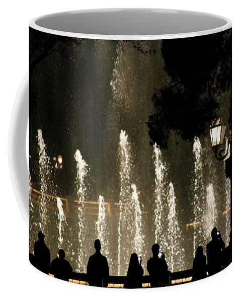 Bellagio Hotel Coffee Mug featuring the photograph Bellagio Water Show by Marilyn Hunt