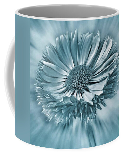 Beautiful Coffee Mug featuring the photograph Bellis In Cyan 
#flower #flowers by John Edwards