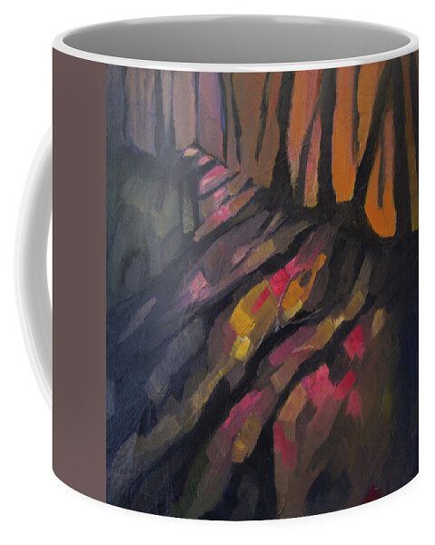 Abstract Coffee Mug featuring the painting Bells of Winter by Suzy Norris