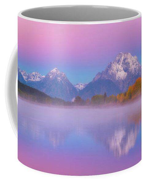 Wyoming Coffee Mug featuring the photograph Belt of Venus at Oxbow Bend by Darren White