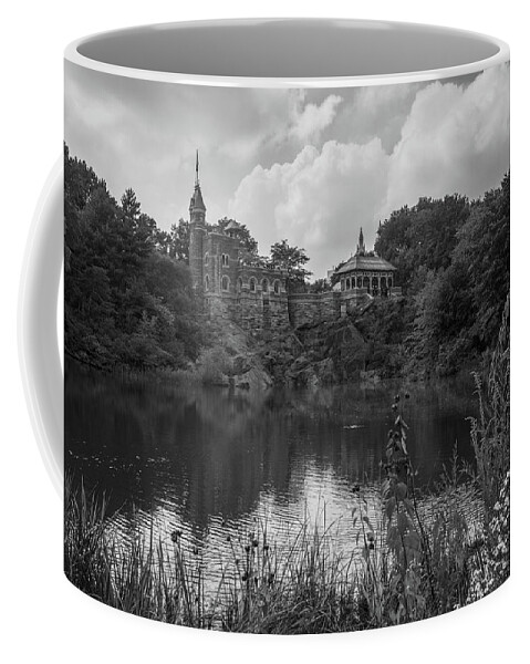 B&w Coffee Mug featuring the photograph Belvedere Castle Central Park NYC by John McGraw