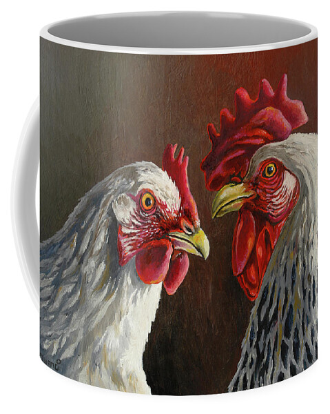 Bird Coffee Mug featuring the painting Ben and Sylvia by Anthony Mwangi