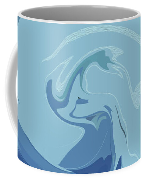 Abstract Coffee Mug featuring the digital art Bend in the River by Gina Harrison
