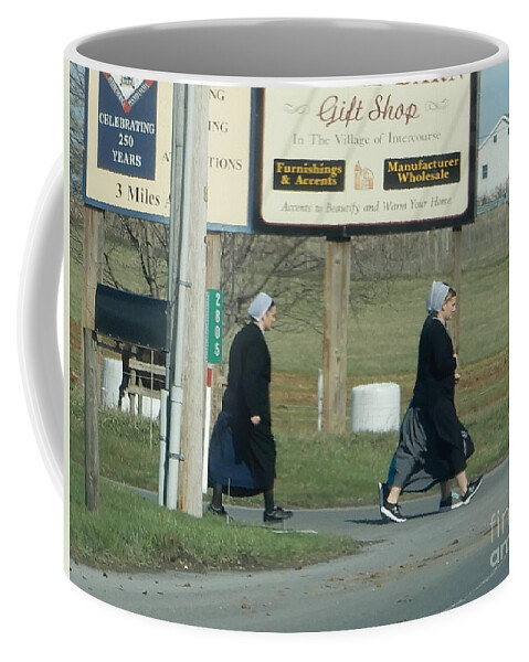 Amish Coffee Mug featuring the photograph Benefit Auction by Christine Clark