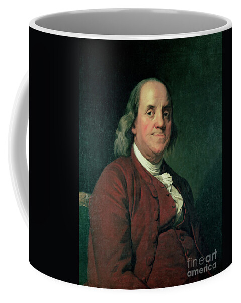 Benjamin Coffee Mug featuring the painting Benjamin Franklin by Joseph Wright of Derby