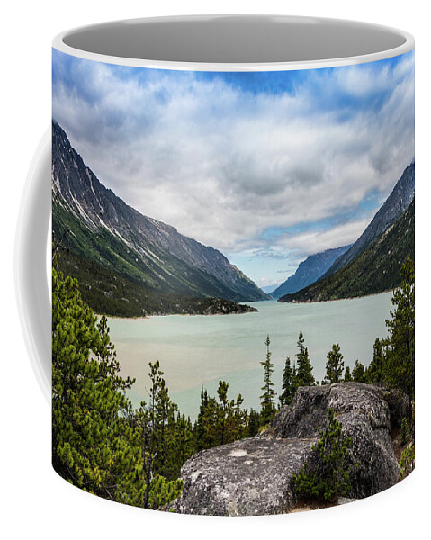 Trees Coffee Mug featuring the photograph Bennett Lake by Ed Clark