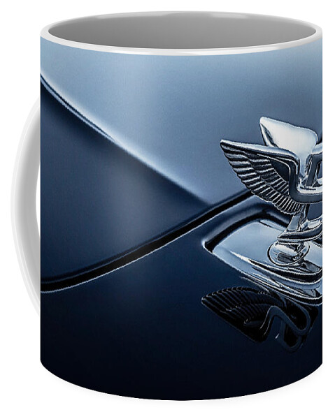 Hood Ornament Coffee Mug featuring the digital art Bentley Flying B by Douglas Pittman