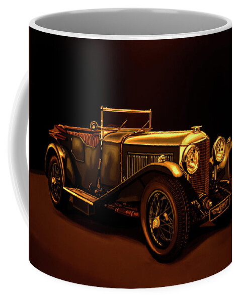Bentley Open Tourer Coffee Mug featuring the painting Bentley Open Tourer 1929 Mixed Media by Paul Meijering