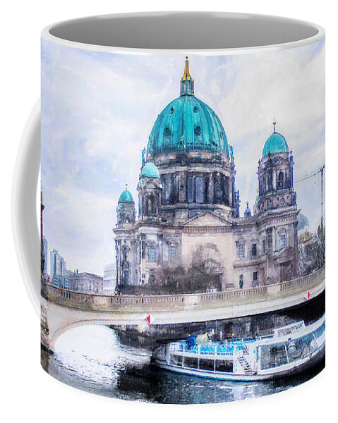 Berlin Coffee Mug featuring the painting Berliner Dom by Chris Armytage