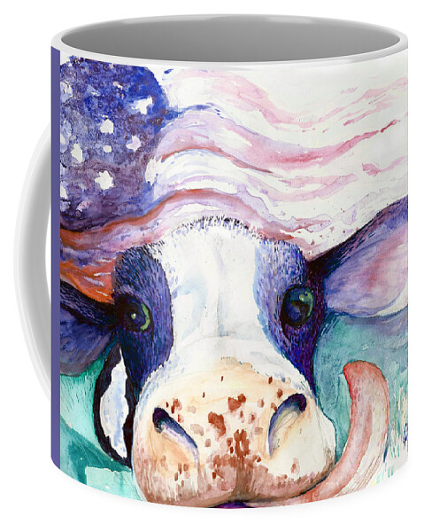 Cow Coffee Mug featuring the painting Bessie by Melinda Dare Benfield