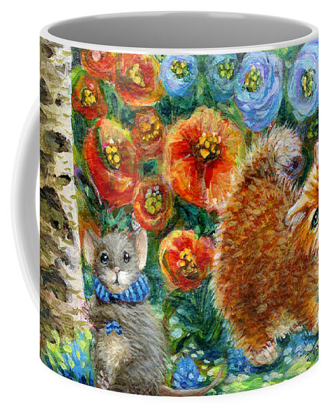 Cat Coffee Mug featuring the painting Best Friends by Jacquelin L Vanderwood Westerman