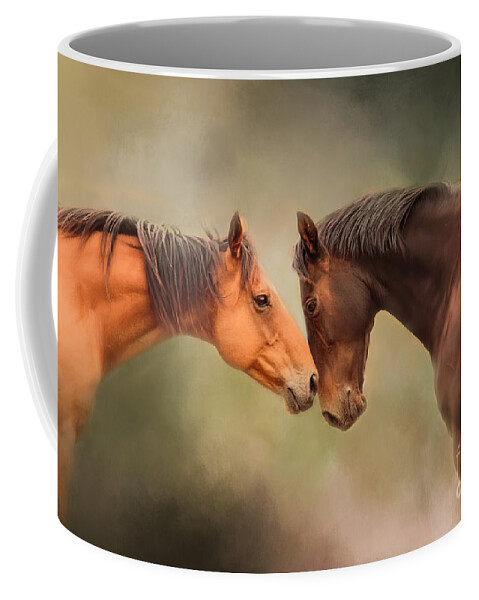Horse Coffee Mug featuring the photograph Best Friends - Two Horses by Michelle Wrighton