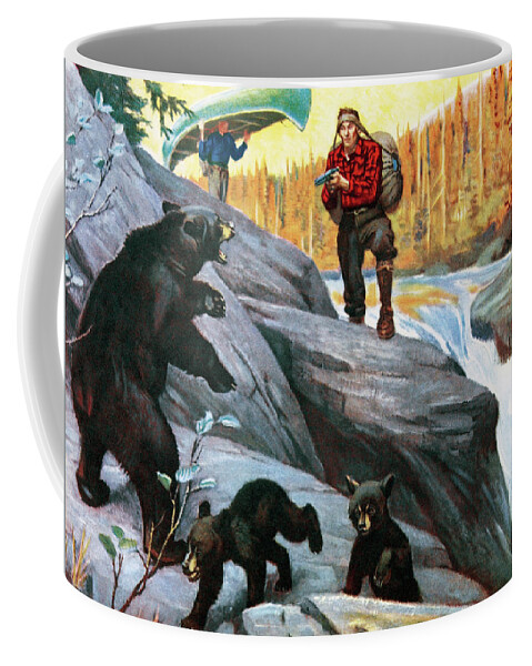 Outdoor Coffee Mug featuring the painting Better Back Off by Philip R Goodwin