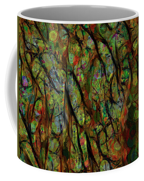 Abstract Coffee Mug featuring the digital art Between The Lines by Leslie Montgomery