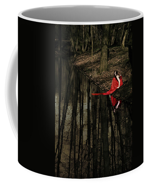 Female Coffee Mug featuring the photograph Between Worlds by Cambion Art