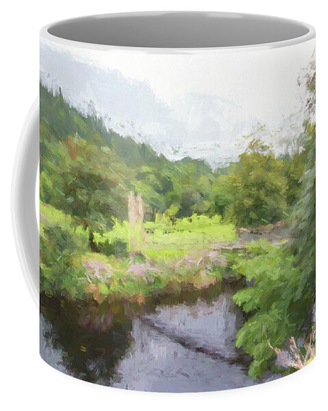 Betws-y-coed Coffee Mug featuring the painting Betws-y-Coed by Roger Lighterness
