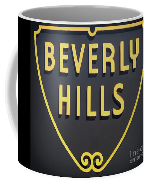 Beverly Hills Coffee Mug featuring the digital art Beverly Hills Sign by Mindy Sommers