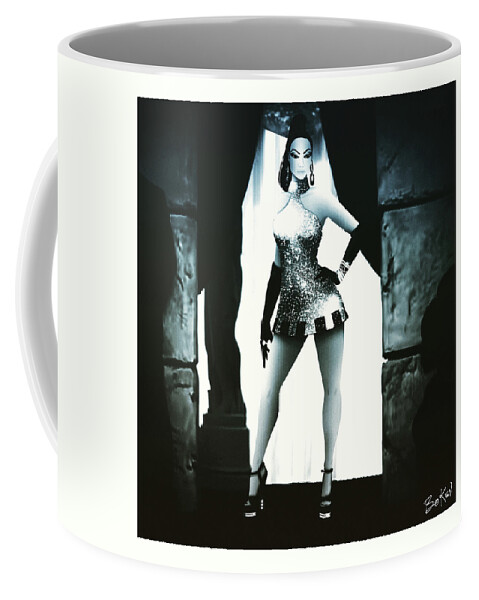 Beyonce Coffee Mug featuring the digital art Beyonce - Get Me Bodied - RMX by Bo Kev