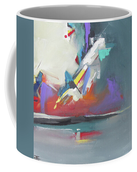 Abstract Coffee Mug featuring the painting Beyond Reflection by John Gholson