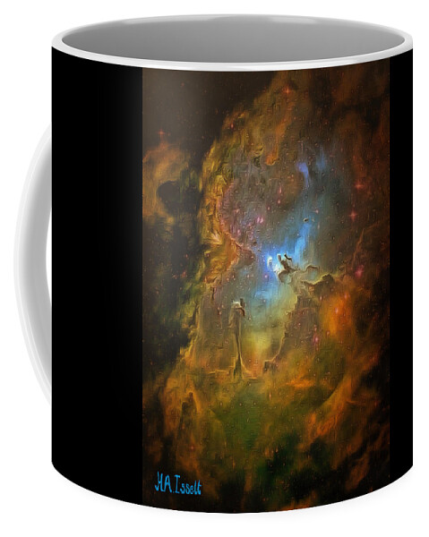 Universe Coffee Mug featuring the digital art Beyond the Sky by Humphrey Isselt