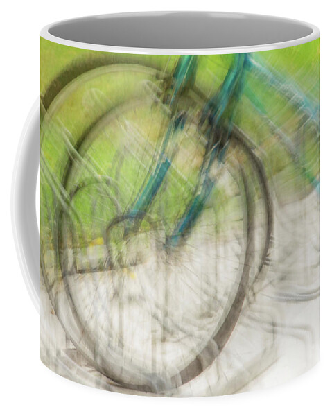 Double Exposure Coffee Mug featuring the photograph Bicycle Dreams by Cheryl Day