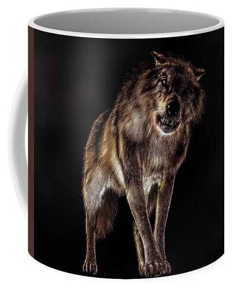 Big Bad Wolf Coffee Mug featuring the digital art Big Bad Wolf by Daniel Eskridge