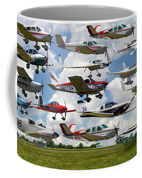Big Muddy Air Race Coffee Mug featuring the photograph Big Muddy Fly-By Collage by Jeff Kurtz
