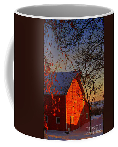 Barn Coffee Mug featuring the photograph Big red barn by Julie Lueders 