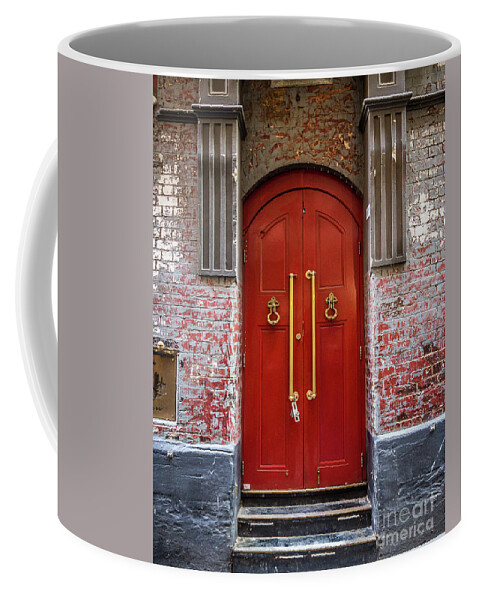 Doors Coffee Mug featuring the photograph Big Red Doors by Perry Webster