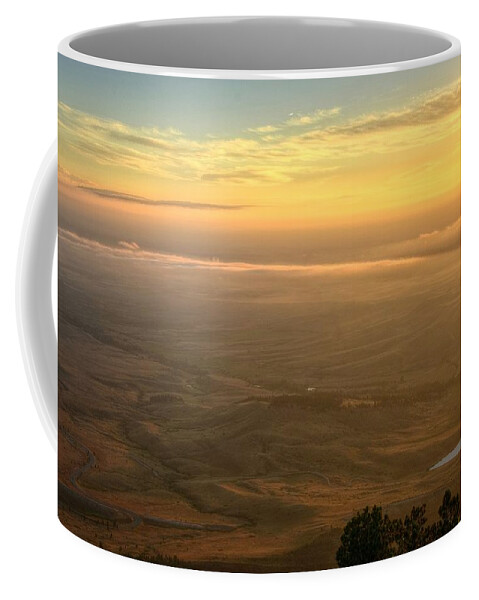 Bighorn Coffee Mug featuring the photograph Bighorn Sunrise by Fiskr Larsen